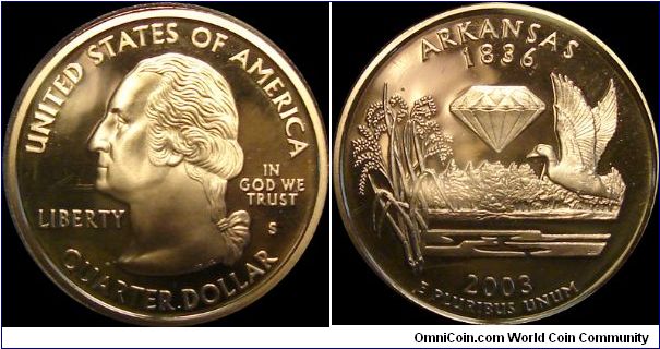 2003-S Proof Arkansas State Quarter