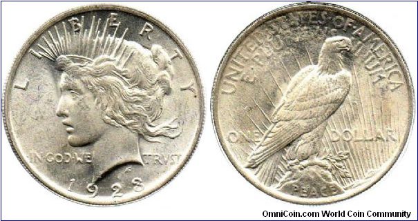 1923 Peace Dollar