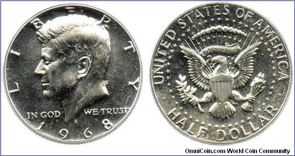1968 S 1/2 Dollar