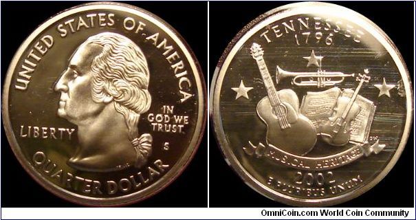 2002-S Proof Tennessee State Quarter