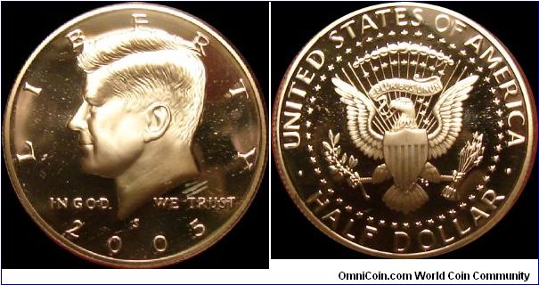 2005-S Proof Kennedy Half Dollar