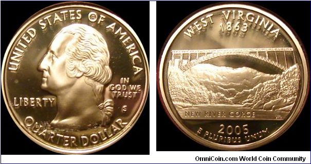 2005-S Proof West Virginia State Quarter