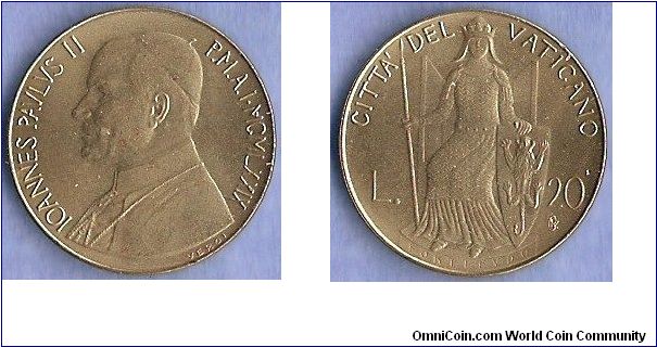 Denominacion: 20 Liras.