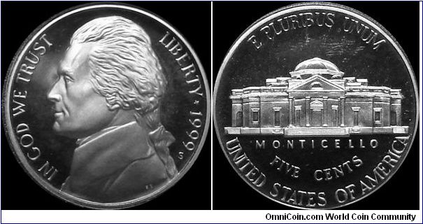 1999-S Proof Jefferson Nickel