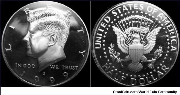 1999-S Proof Kennedy Half Dollar