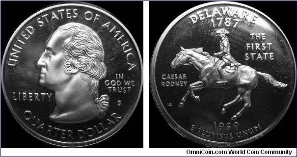 1999-S Proof Delaware State Quarter