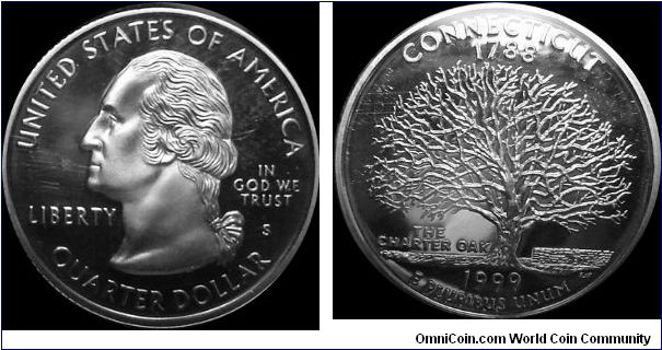 1999-S Proof Connecticut State Quarter