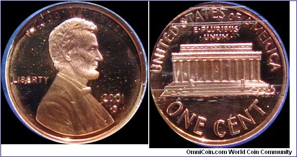 2001-S Proof Lincoln Cent 

Damaged Holder