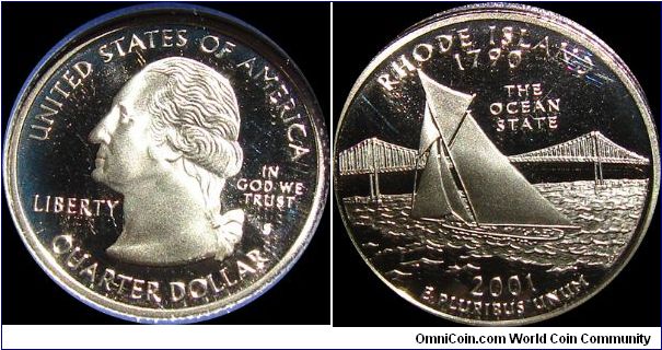 2001-S Proof Rhode Island State Quarter