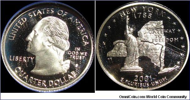 2001-S Proof New York State Quarter