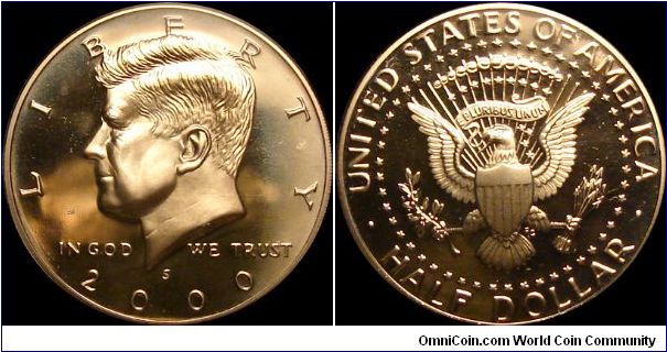2001-S Proof Kennedy Half Dollar