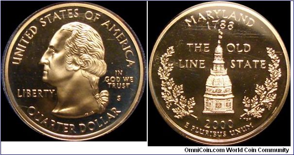 2000-S Proof Maryland State Quarter