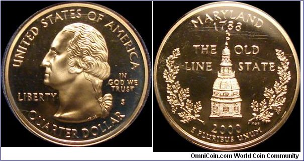 2000-S Proof Maryland State Quarter