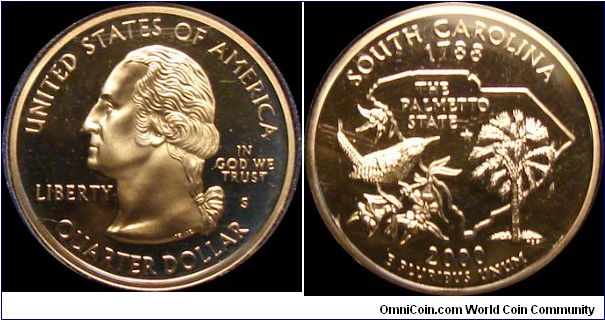 2000-S Proof South Carolina State Quarter