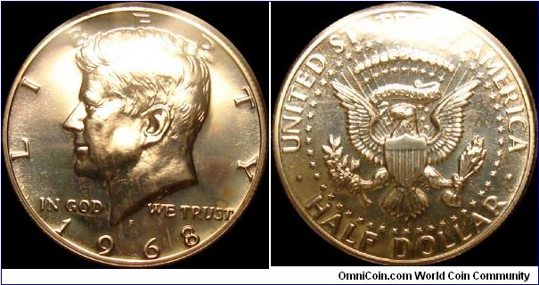 1968-S Proof Kennedy Half Dollar Silver Clad