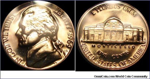 1969-S Proof Jefferson Nickel