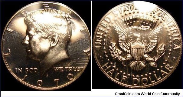 1970-S Proof Kennedy Half Dollar Silver Clad