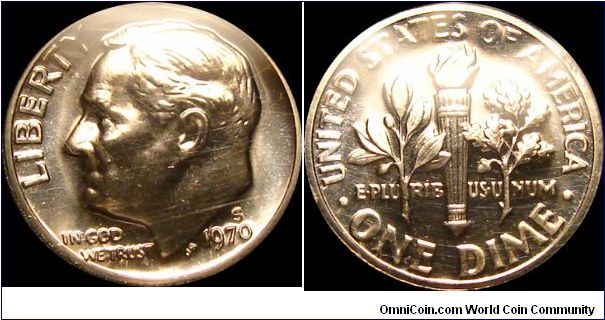 1970-S Proof Roosevelt Dime