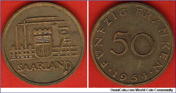 Saarland
50 franken
aluminum-bronze