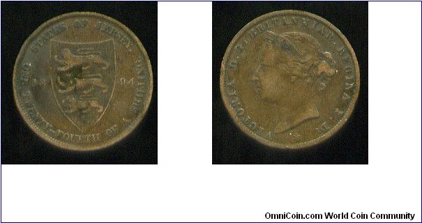 1/24 of a Shilling
Shield & coat of arms
Queen Victoria