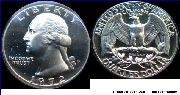 1972-S Proof Washington Quarter
