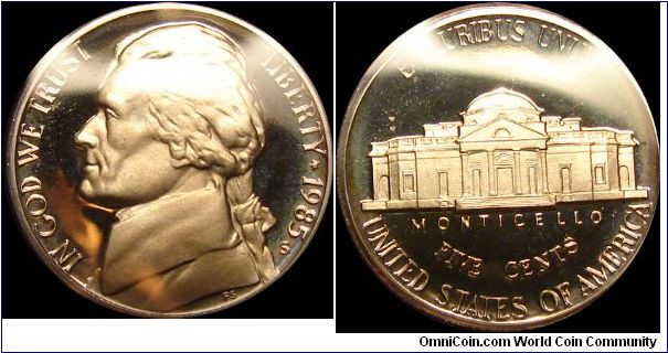 1985-S Proof Jefferson Nickel