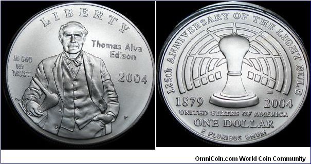 2004-P Thomas A. Edison Commemorative Dollar