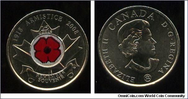 Quarter
Armistice Day
Red poppy
Queen Elizabeth II