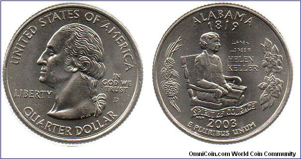 2003 1/4 Dollar - Alabama