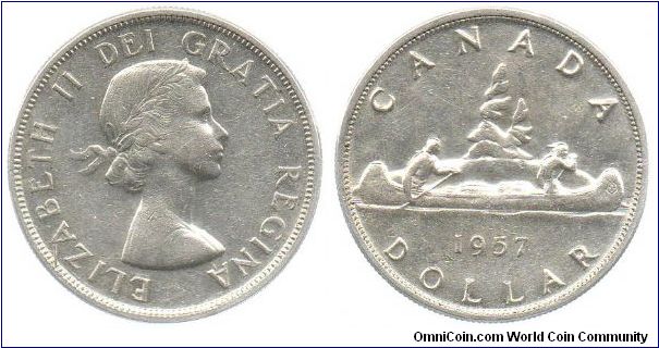 1957 1 Dollar - one water line variety