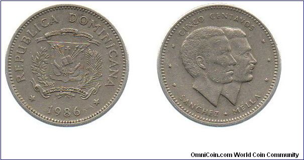 1986 5 centavos