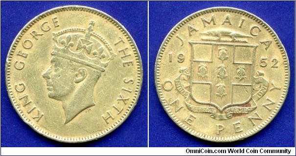 1 penny.
George VI (1936-1952) King.


Br.