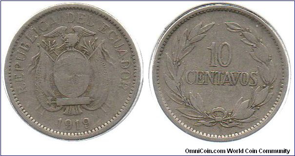 1919 10 centavos