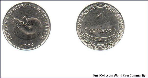 East Timor 2004 1 centavo - nautilus