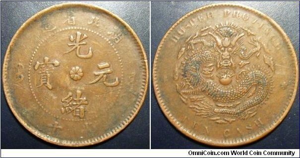 China 1905-6 Hubei 10 cash.