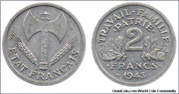 1943 2 Francs