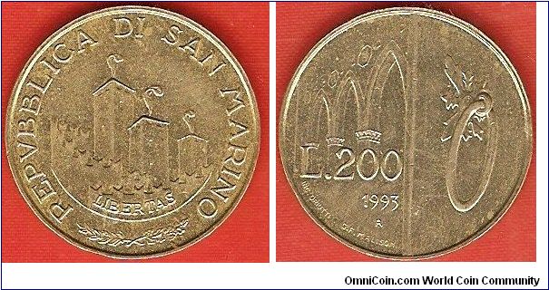 200 lire
aluminum-bronze