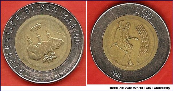 500 lire
revolution of technology
bimetal coin