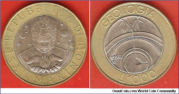 1000 lire
geology
bimetal coin