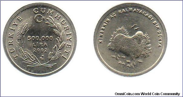 2002 500,000 Lira