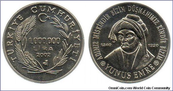 2002 1,000,000 Lira