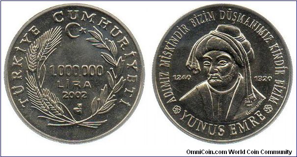 2002 1,000,000 Lira