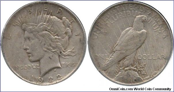 1922 Peace Dollar