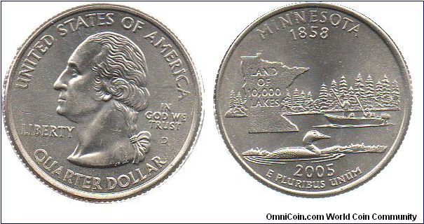 2005 1/4 Dollar - Minnesota