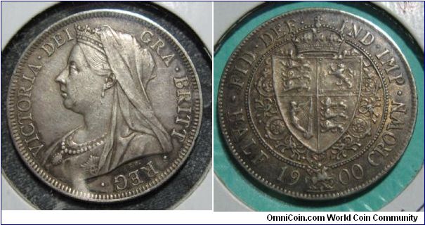 Victorian half crown, some toning on the reverse.