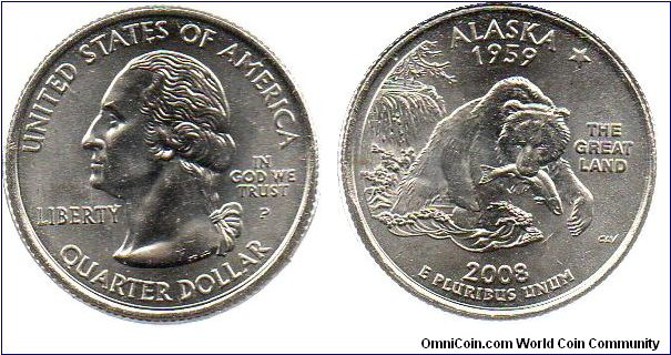 2008 1/4 Dollar - Alaska