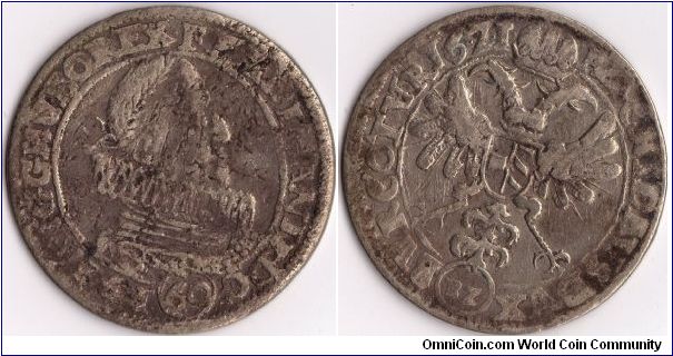 1621 silver 60 kreuzer