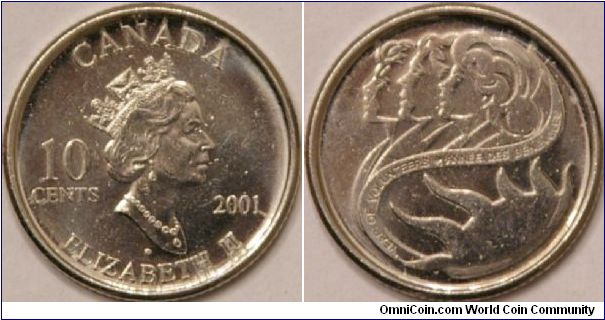 honoring volunteerism, 10 cents, 18 mm, Cu-Ni