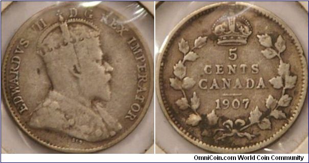 silver 5 cent piece, 15 mm, Ag