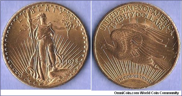 Denominacion: 20 Dollares de oro (Doble Aguila)
